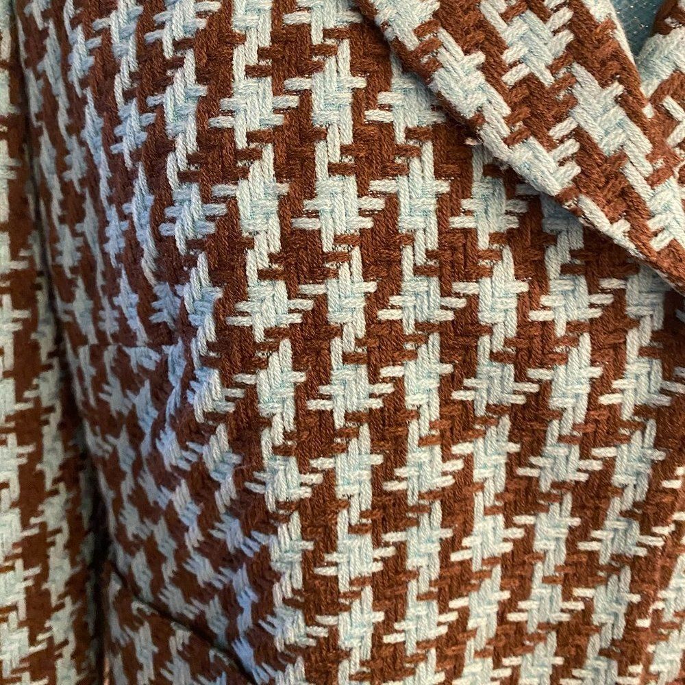 Focus 2000 Petite Houndstooth Lined Boho Jacket Womens Size 14P - Picture 2 of 6